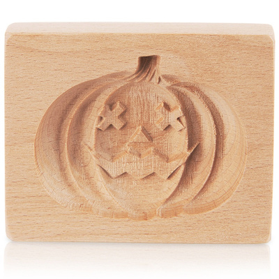 Foremka do ciastek drewniana Halloween dynia 10x8 cm