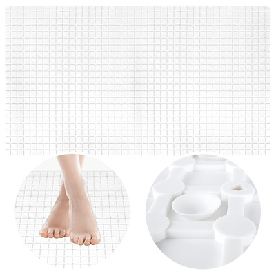 Non-Slip Shower Mat White 69x39 cm