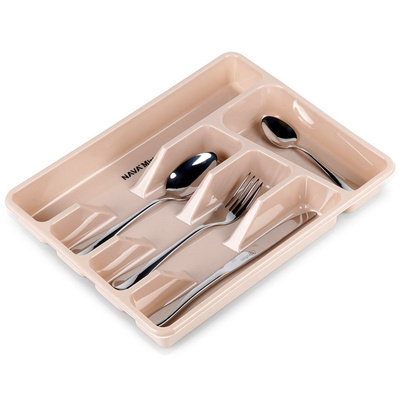 Cutlery Drawer Organiser Beige MISTY 33.5 cm