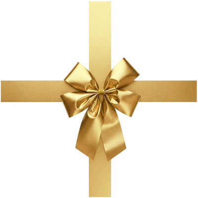 Decorative Bow Door Gold 33x42 cm