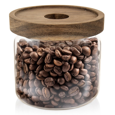 Pojemnik na produkty sypkie szklany z pokrywką i uszczelką 500 ml