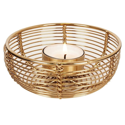 Candle Holder Metal Golden 11x4,5 cm