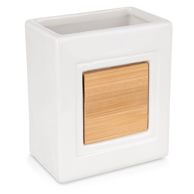 Toothbrush Cup Dolomite Wooden White