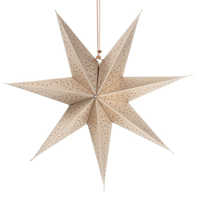 Decorative Star Paper Slotted Gold 45 cm