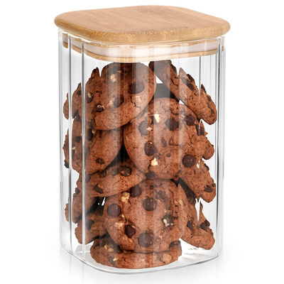 Dry Food Storage Container Glass with Lid and Gasket 1.1 l