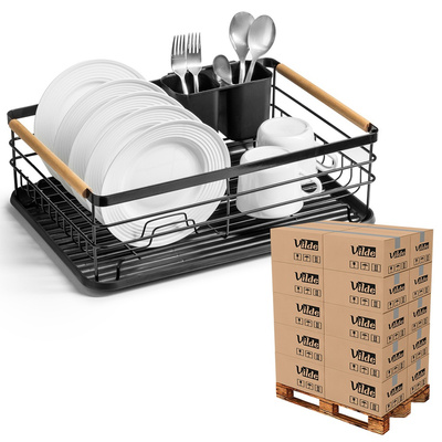 Dish Drainer Rack Black 43x32x14.5 cm (pallet of 48 pcs)