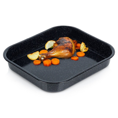 Brytfanna emaliowana prostokątna 29,5x25,5x4,5 cm