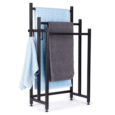 Towel Stand Metal Black