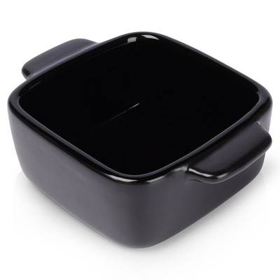 Casserole Dish Ceramic Black 10x7x3.5 cm, 80 ml