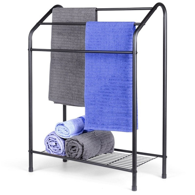 Towel Stand Metal Black