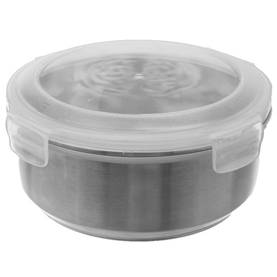 Food Container Steel Round with Lid and Gasket 1.2 l