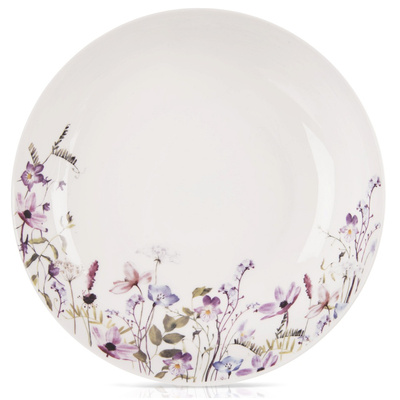 Talerz obiadowy głęboki porcelanowy kwiaty LOUKA 20,5 cm