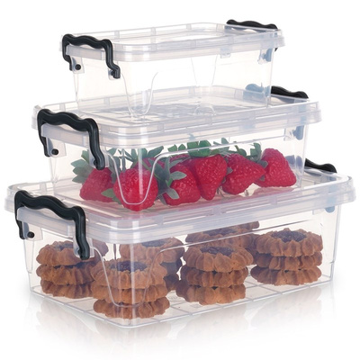 Food Containers with Lid 0.6/1.2/2 l 3 pcs