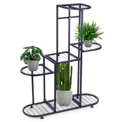 Plant Stand Metal Black 5-Level 84,5 cm