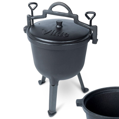 Cauldron Cast Iron on Legs with Lid CAST LINE 8 l