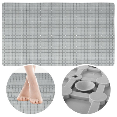 Non-Slip Shower Mat Gray 69x39 cm