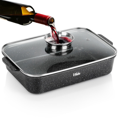 Brytfanna granitowa z pokrywką GRANITICA 3,5 l, 35x23x12 cm