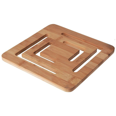 Foldable Trivet Bamboo 20x20 cm