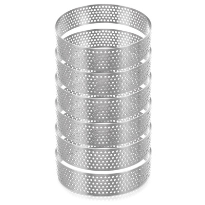 Forma do tartaletek stalowa rant perforowany 8 cm 6 szt.