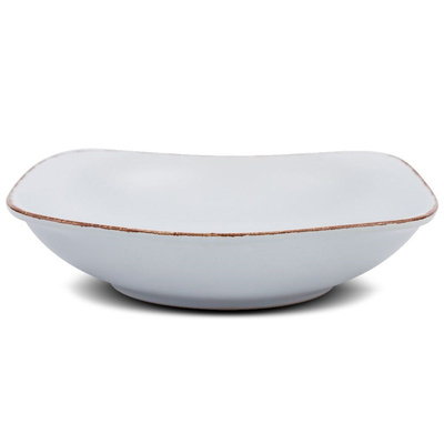 Talerz obiadowy głęboki ceramiczny kwadratowy SUGAR 23 cm, 900 ml