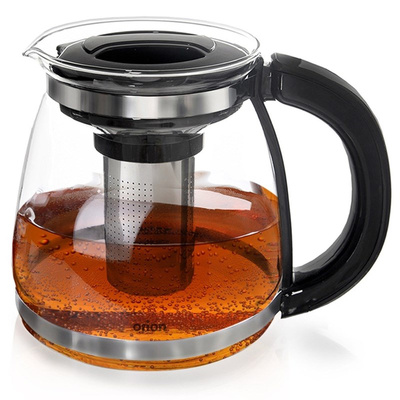 Heat-resistant glass teapot with infuser 1.73 l