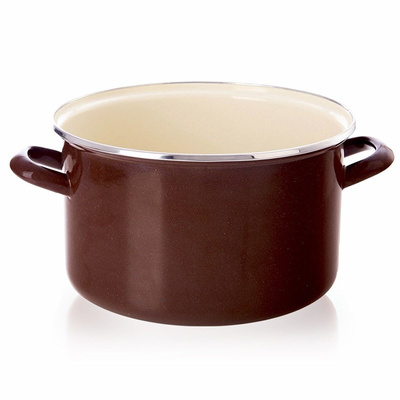 Enamel Pot BROWN 22 cm, 4 l