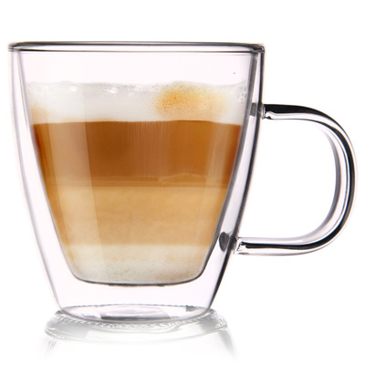 Double Walled Glass with Double Walls for Latte DOUBLE 180 ml