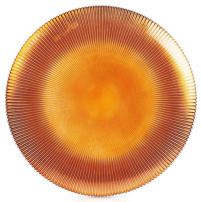 Plate Glass Amber Tier Cake Stand 33 cm