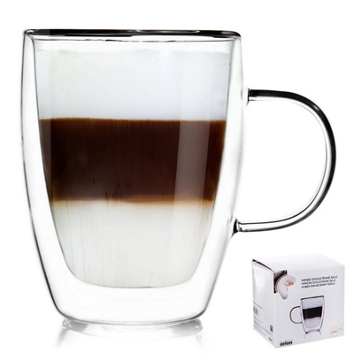 Double Walled Glass with Double Walls for Latte DOUBLE 300 ml