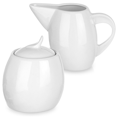 Cukierniczka i mlecznik porcelanowe MONA 200 ml / 240 ml 2 el.