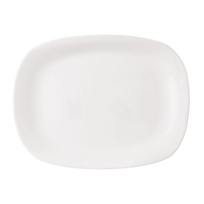 Serving Platter Glass White Rectangular 28x21 cm