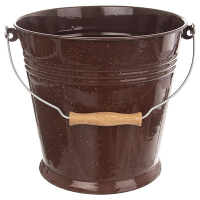 Food Bucket Stainless Steel Brown BROWN 10 l