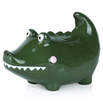 Piggy Bank Ceramic Crocodile