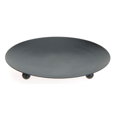 Candle Coaster Metal Black 12 cm