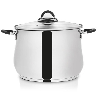 Pot Steel with Glass Lid DALIE 26 cm, 10.6 l