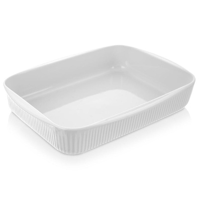 Casserole Dish Porcelain White 30.5x24.5x5.5 cm, 2.2 l