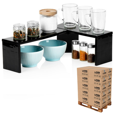Kitchen corner shelf metal black 47x32x15.5 cm (pallet of 432 pcs)