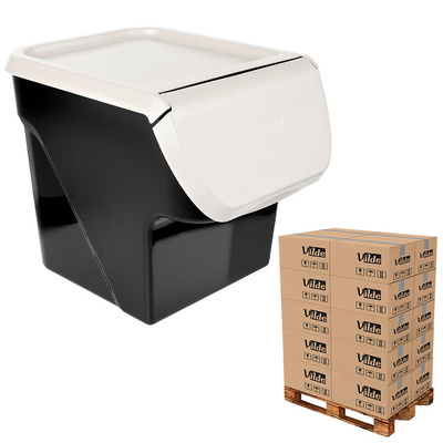 Pojemnik na warzywa i owoce z pokrywą popielaty 13 l (paleta 216 szt.)