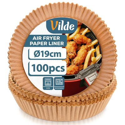 Air Fryer Liners Oil Free Paper Round 19 cm 100 pcs