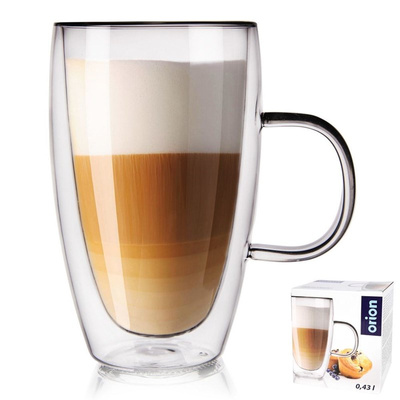 Double Walled Glass with Double Walls for Latte DOUBLE 430 ml