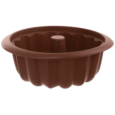 Cake Mould Silicone with Chimney Brown SILLINIE 26 cm