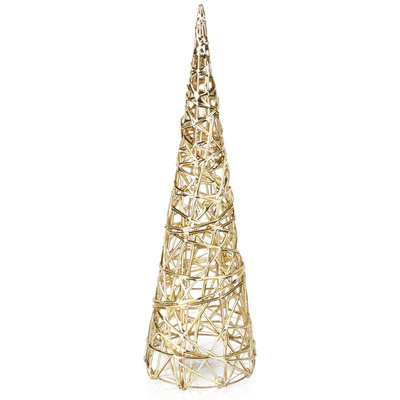 Luminous Christmas Cone Tree Gold 20 LED 40 cm