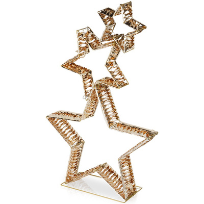 Outdoor Lighted Star Gold 350 LED 80 cm 3 pcs