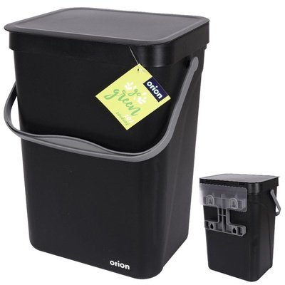 Hanging Trash Can Black 10 l