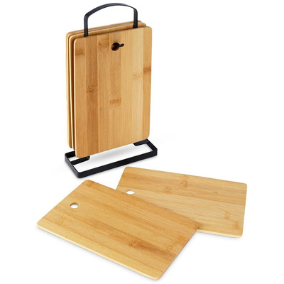 Chopping Boards Bamboo with Stand 22x14 cm 6 pcs
