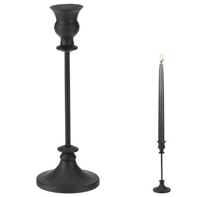 Candle Holder Metal Black 27,5 cm