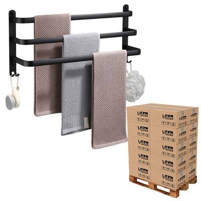 Wieszak na ręczniki aluminiowy czarny 40 cm (paleta 240 szt.)