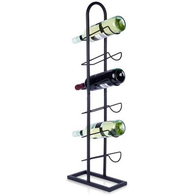 Wine Rack Metal Black 6 Bottles 27x13x84,5 cm