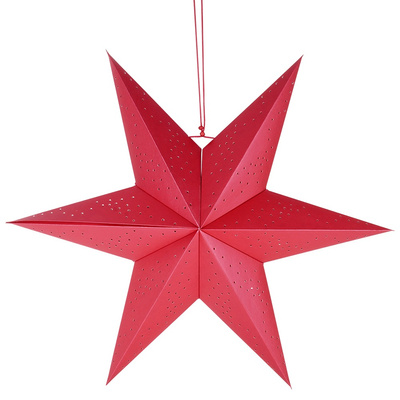 Decorative Star Paper Slotted Red 60 cm