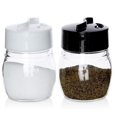 Salt and Pepper Shakers Glass 2 pcs